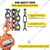 TUFLIFT 2 Ton Single Fall VT Series Chain Pulley Block, 8 mm Load Chain Diameter(Chain Length-3 meter)