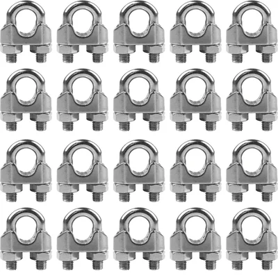TUFLIFT DIN741 Wire Rope Clamp(Size-3 mm,Pack-20 pcs)