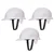 Heavy Duty Nape Safety Helmet Pack of 3 Pin Lock Type HDPE Material, Free Size for Industrial Uses