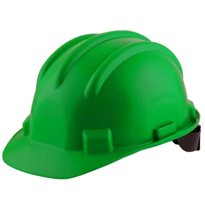 Heavy Duty Pack of 1, 4, 20 Pcs Green Colour Ratchet Safety Helmet - HDPE Material, Free Size for Industrial Uses(Pack-1 pc)