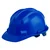 Turbo Blue Colour Ratchet Safety Helmet - HDPE Material, Free Size for Industrial Uses
