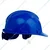 Turbo Blue Colour Ratchet Safety Helmet - HDPE Material, Free Size for Industrial Uses
