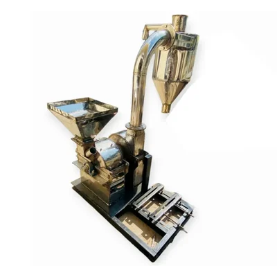 Stainless Steel 304 Grade Turmeric Grinding Machine With 10HP Motor and 40-50 kg/hr Production Capacity