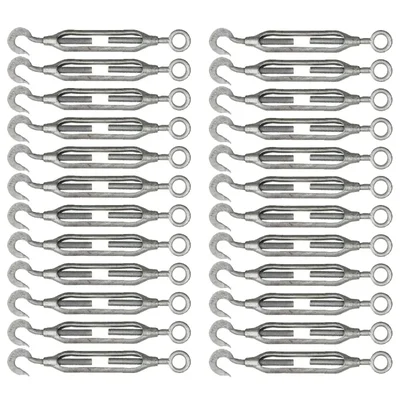 LIFIT 8 mm Eye to Hook Commercial Mild Steel Galvanized Turnbuckle (Pack of - 24)