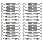 LIFIT 8 mm Eye to Hook Commercial Mild Steel Galvanized Turnbuckle (Pack of - 24)