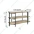 Awni 24 x 44 x 18 Inch 3 Tier Wooden Shelves Boltless Rack For Multipurpose Uses