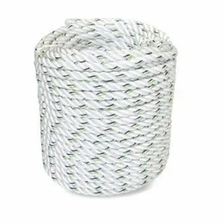 Twisted Polyamide Rope 100 meter with Wear Indicator and Thimble 10 mm Diameter, Virgin Virgin Polyamide Multifilament Rope, White(Pack-100 meter)