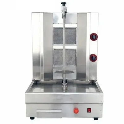 Premium Quality Two Burner Electric Shawarma Machine with Rotating and Adjustable Rod