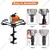 Neptune AG-63D, 63CC 2-Stroke Earth Auger Machine | Heavy Duty Two-Man Operated Post Hole Digger with 4-Inch Drill Bit