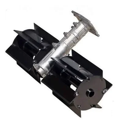 Heavy Duty 28 mm Flat Weeder / Tiller Attachment For Petrol Brush Cutters