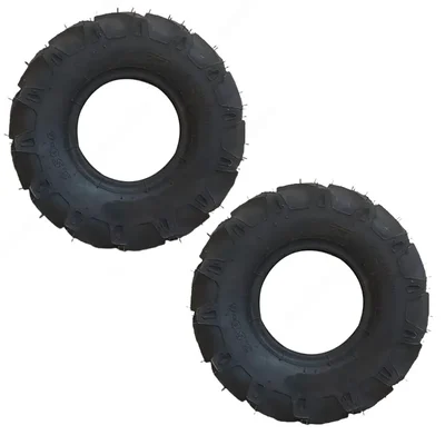 Heavy Duty 2 Pieces 3.50 x 6 Size Tyre for 5 to 9 HP Power Tiller