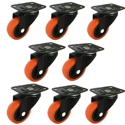 Ackwheel (A-35) Premium Quality 22 mm Plate type Puff Caster Wheel, Load Capacity 80 Kg - Pack of 8