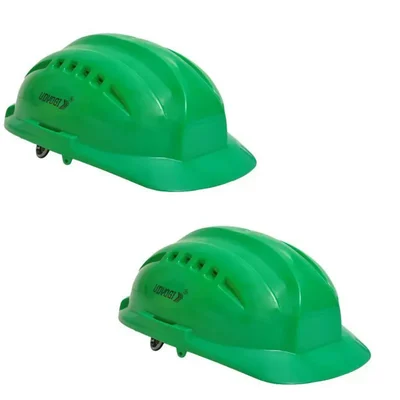 Udyogi Ultra Vent 7000 Series HDPE Plastic Safety Helmet with Ratchet Suspension (Pack of 2)