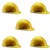 Udyogi UI 1211 Hard Yellow Helmet with Adjustable Chin Strap (Pack of 5)