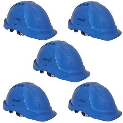 Udyogi Fusion 6000 Series Textile Suspension ABS Safety Helmet 52 - 66 cm Size(Pack-5 Pcs )