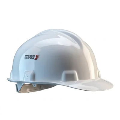 Udyogi UI 1211 HDPE White Safety Helmet with Nylon Chin Strap(Pack-1 pc)