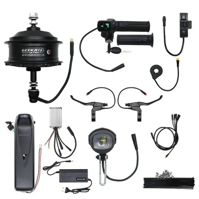 Geekay Ultra Advanced 36V 250W 42NM High Torque BLDC Hub Motor Kit w/10.4Ah Battery & 2A Charger