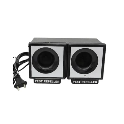 TELE NET BR-115 Ultrasonic Double Speaker Bird Repeller for 800 sq ft Indoor/600 sq ft Outdoor Area (3 Months Warranty)