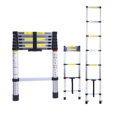 Heavy Duty 7 Step (6.5 Feet/2 Meter) Ultra-Stable, Single Side Telescopic Ladder 