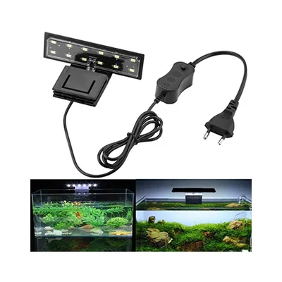 Super Slim Black, X3 LED Aquarium Light Suits Upto 2FT Tank Plants Grow Lighting Creative Clip-on Lamp