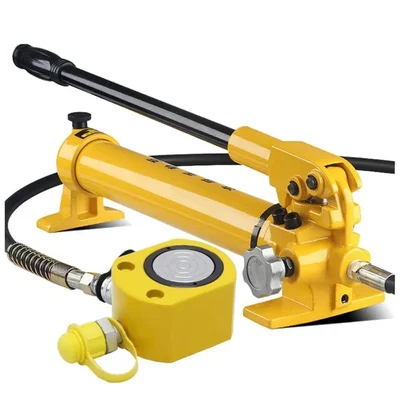 Nutronics 30T 14mm Ultra-Thin Short Stroke Low-Profile Lifting Hydraulic Cylinder Jack Ram with CP-700 Hand Pump