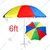 Premium Quality 6 Feet Outdoor Umbrella With Tripod Stand For Garden, Beach, Terrace (Color-Multi Color)