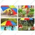 Premium Quality 6 Feet Outdoor Umbrella With Tripod Stand For Garden, Beach, Terrace (Color-Multi Color)