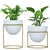 Ecofynd White Decorative Modern Indoor Planter with Stand, Decorative Modern Indoor Planter (Pack of 2)