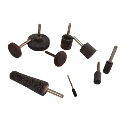 Made in India Small Mounted Wheels (Black) For Hand Grinding Machine - Pack of 4