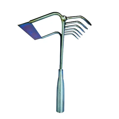 Heavy Duty Mild Steel 2 in 1 Culti-Weeder of 6 Teeth and 8 inch Blade for Weeding and Cultivating Soil
