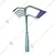 Heavy Duty Mild Steel 2 in 1 Culti-Weeder of 6 Teeth and 8 inch Blade for Weeding and Cultivating Soil