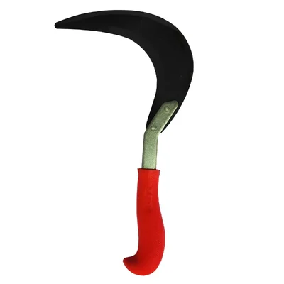 Single Edge Sickle of 7 inch Carbon Steel Blade with Virgin Nylon Handle (Pack of 2)