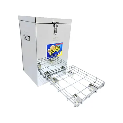 Pack of 2 pcs 35 KG Grain (Rice and Wheat) Storage Container with S.S. Trolley