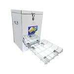 Pack of 2 pcs 35 KG Grain (Rice and Wheat) Storage Container with S.S. Trolley