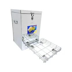 Pack of 2 pcs 35 KG Grain (Rice and Wheat) Storage Container with S.S. Trolley