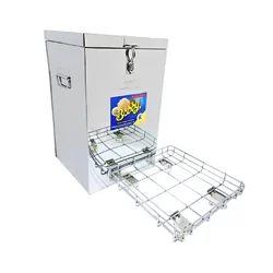 Pack of 2 pcs 50 KG Grain (Rice and Wheat) Storage Container with S.S. Trolley
