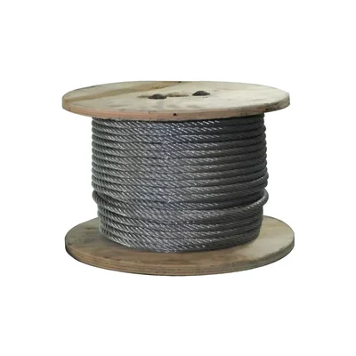 New Martin 6 x 19 mm Fibre Main Core (FMC) Mild Steel Wire Rope,8 mm Thickness & 50 Meter Long - Ungalvanized