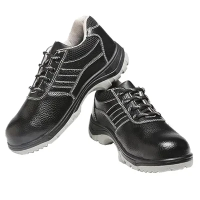 Unistar Safety Shoe - PVC Sole, Low Ankle, Leather Material With Steel Toe(Size-6)