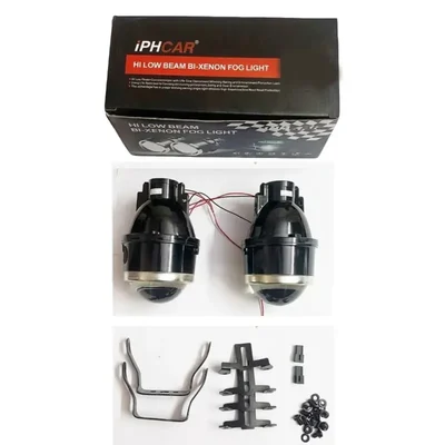 IPH 3 Inch High Low Beam Universal Fog Light Projector Lens High Clarity Optics Durable Aluminum Body Waterproof M612
