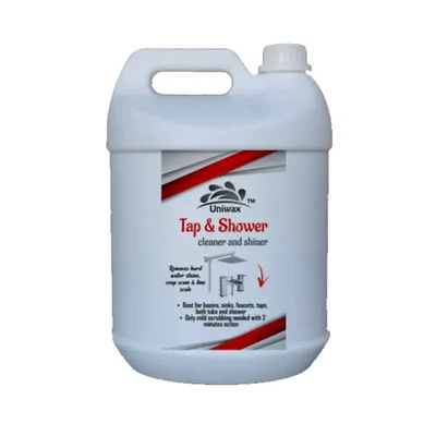 Uniwax 5 L Tap/Shower Cleaner & Shiner Remove Hard Water Stains, Soap Scum & Lime Scale