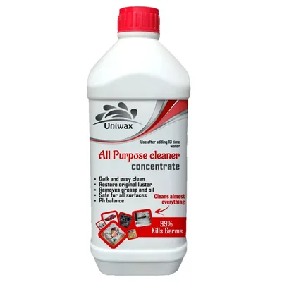 Uniwax 1L All Purpose Cleaner Concentrate to Remove Grease, Paint, Oil, Lubricants, Corrosive Products, Abrasive Dust