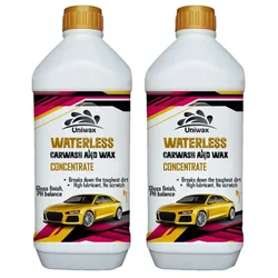 2 Pack of Uniwax 2L (1L x 2pcs) Waterless Car Wash And Wax Concentrate for Cars, Bikes, Scooters