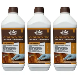 3 Pack of Uniwax 3 Kg(1Kg x 3pcs) Furniture Polish & Conditioner for Dining Table, Kitchen Cabinet, Chairs, Beds, Desks