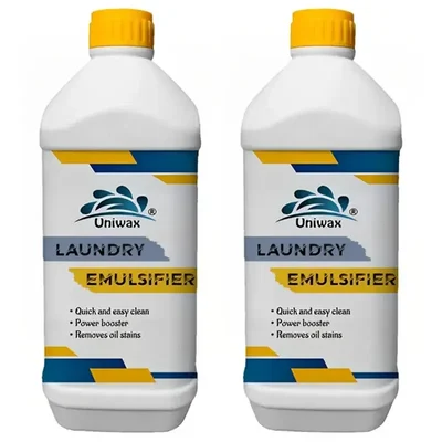 2 Pack of Uniwax (1L x 2pcs) Laundry Emulsifier / Detergent Booster Oil & Grease Stain Remover