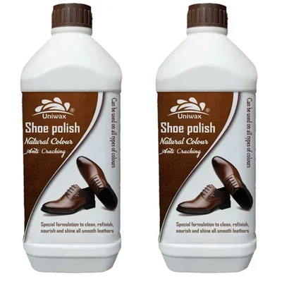 Uniwax (1 Kg x 2 Pcs) Natural Colour Anti Cracking Shoe Polish