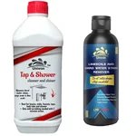Uniwax 1 Liter Tap & Shower Cleaner and Shiner With 200ml Limescale And Hard Water Stain Remover