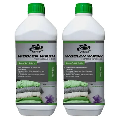 Uniwax (1 Liter x 2 Pcs) Professional's Choice Heavy Duty Woolen Wash