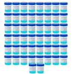 Bello 50pcs Polypropylene Urine Sample Bottles of 30ml with Lids for Nursing, Hospitals, Medical College