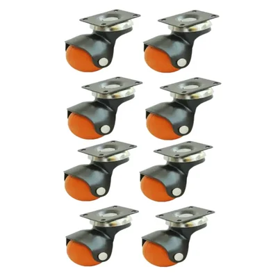 Ackwheel (A-77) Premium Quality 25 mm Plate type Ball Castor Wheel, Load Capacity 50 Kg Pack Of 8