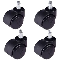 U Star (U-31A) Twin Pin Type Wheel Castor (King Pin), 100 Kg Load Capacity (Pack of 4)